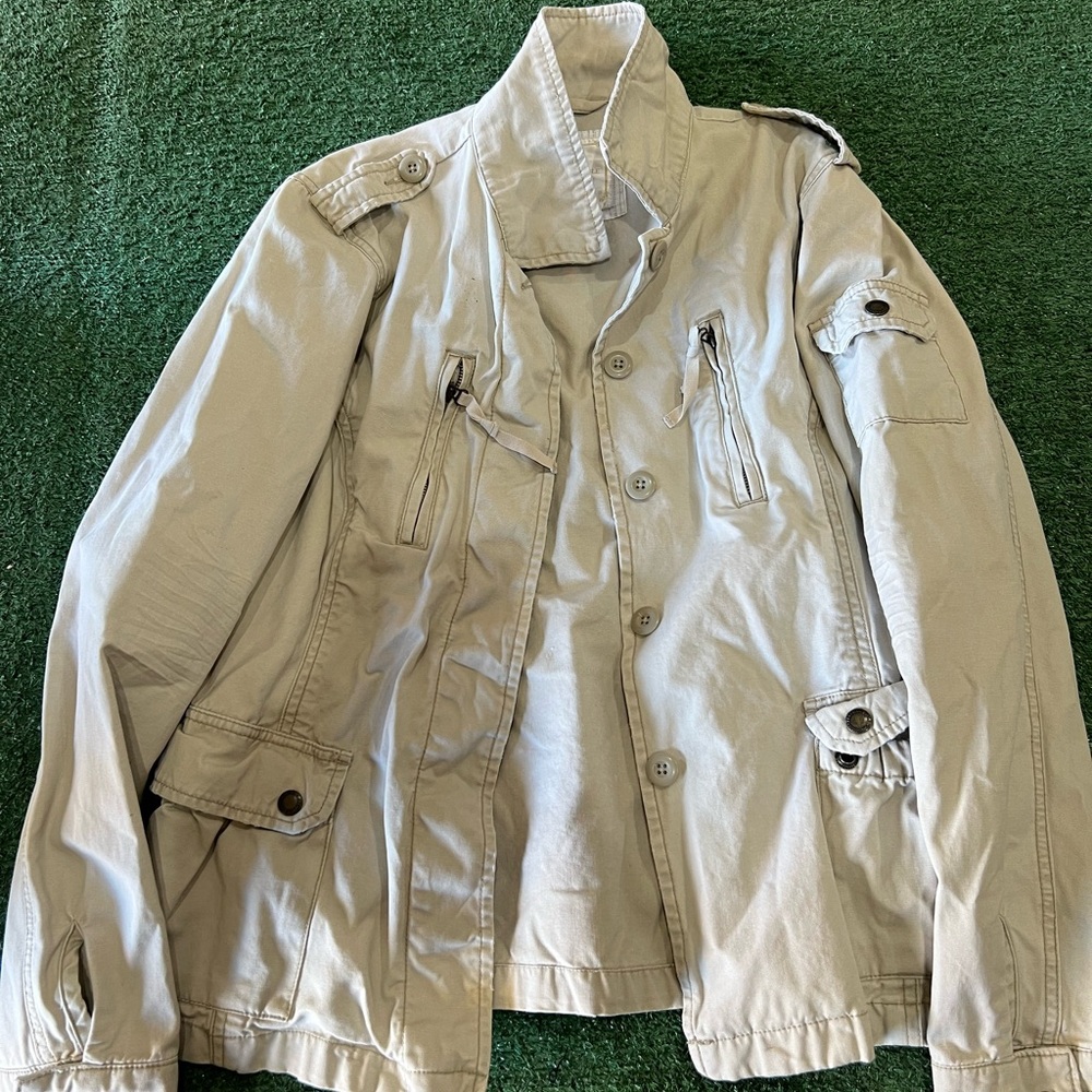 American Eagle Outfitters Tan Military Field Jacket